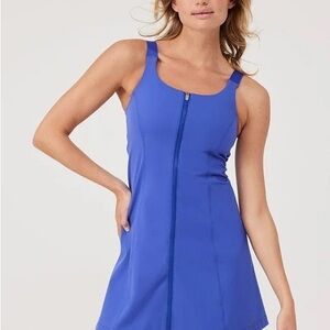 Outdoor Voices Cobalt Blue Zip-Front Dress